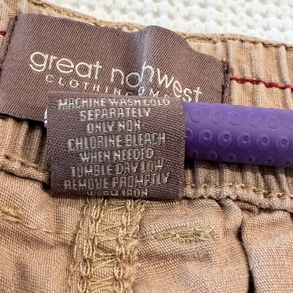 Great Northwest Clothing Co Khaki Cargo shorts 34 100% Cotton - Picture 4 of 10